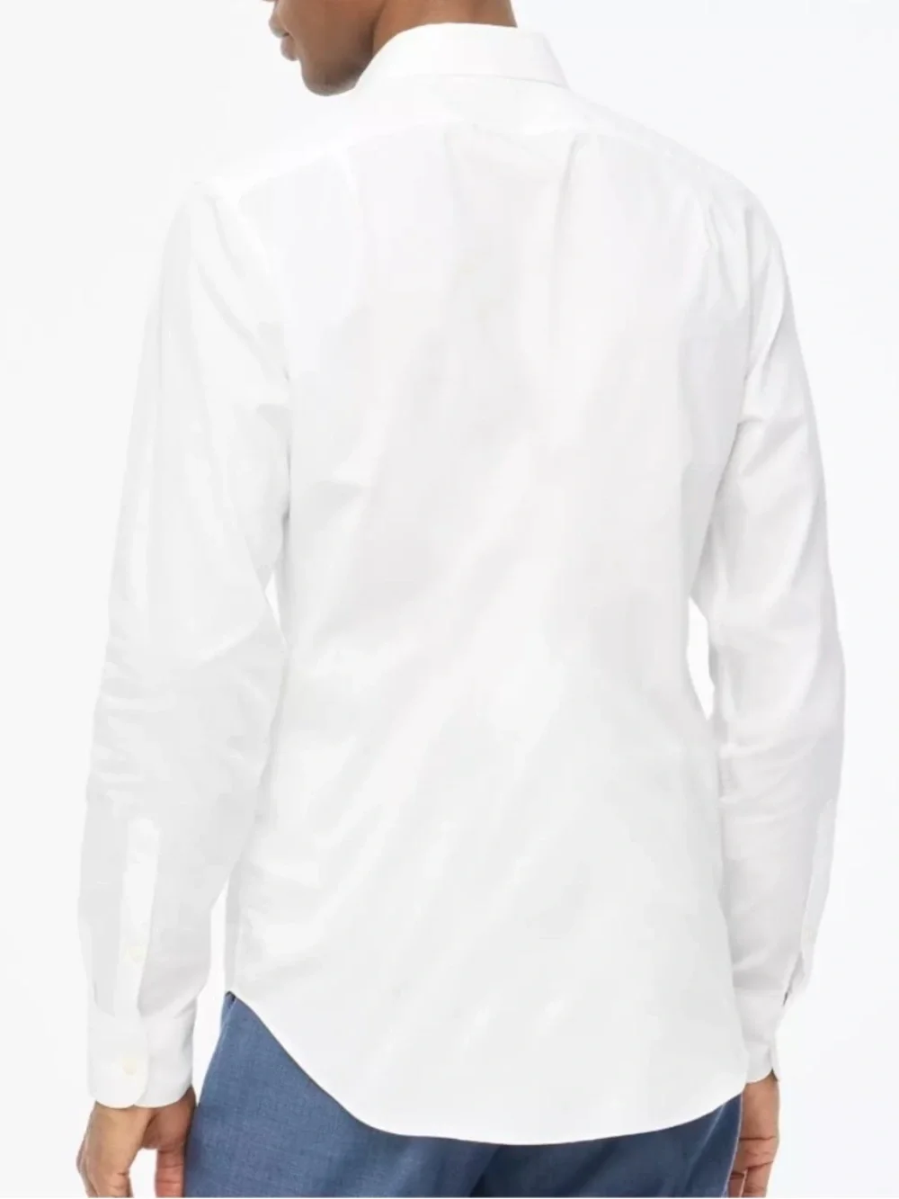 Men’s J. Crew Performance White Long Sleeve Button Down Shirt 15/34 Slim NWT